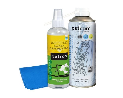 Універсальний чистячий набір Patron spray duster 400ml F3-020 +ScreenSprF3-001+microf (CS-PN-BUNDL-8)
