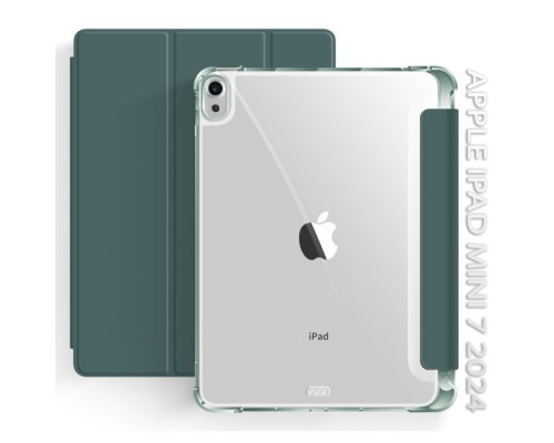 Чохол до планшета BeCover Soft Edge with Apple Pencil Holder iPad Mini 7 2024 Dark Green (712466)