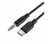 Кабель мультимедійний USB-C to 3.5mm M 1.0m silicone black BOROFONE (6941991101069)