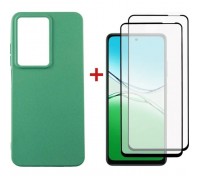 Чохол до мобільного телефона Dengos Oppo A5 4G Case Soft + 2 Glass (Mint) (DG-CTG2P-27)