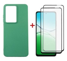 Чохол до мобільного телефона Dengos Oppo A5 4G Case Soft + 2 Glass (Mint) (DG-CTG2P-27)