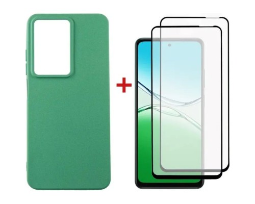 Чохол до мобільного телефона Dengos Oppo A5 4G Case Soft + 2 Glass (Mint) (DG-CTG2P-27)