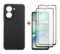 Чохол до мобільного телефона Dengos Xiaomi Redmi A5 Case Soft + 2 Glass (Black) (DG-CTG2P-24)