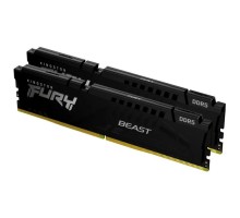 Модуль пам'яті для комп'ютера DDR5 64GB (2x32GB) 5200 MHz Beast Black Kingston Fury (ex.HyperX) (KF552C40BB2K2-64)