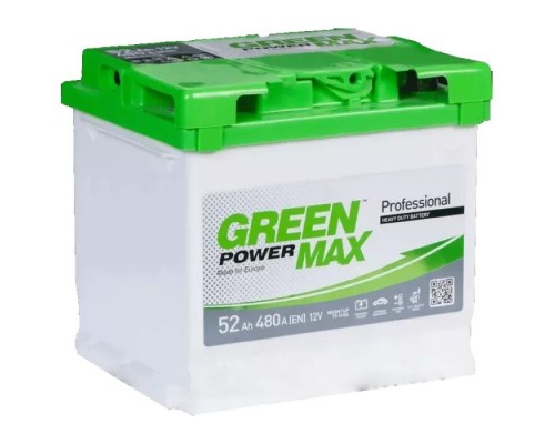 Акумулятор автомобільний GREEN POWER MAX 52Ah Ев (-/+) (000022374)