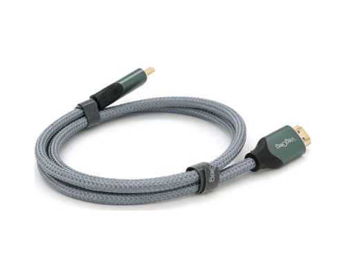 Кабель мультимедійний HDMI M to HDMI M 1.0m 8K silver VEGGIEG (YT-HDMI(M)/(M)V-H401/40356)