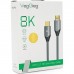 Кабель мультимедійний HDMI M to HDMI M 1.0m 8K silver VEGGIEG (YT-HDMI(M)/(M)V-H401/40356)