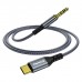 Кабель мультимедійний USB-C to 3.5mm M 1.2m gray ColorWay (CW-CBPDJ071-G)