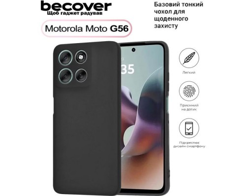 Чохол до мобільного телефона BeCover Silicone Motorola Moto G56 Black (713766)