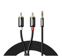 Кабель мультимедійний 3.5mm M to 2xRCA M 5.0m AV116 black Ugreen (10591)