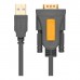 Кабель для передачі даних USB to COM M 1.5m DB9 RS-232 CR104 black Ugreen (20211)