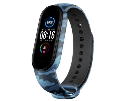 Ремінець до фітнес браслета Armorstandart для Xiaomi Mi Band 7/6/5 New Style Khaki Blue (ARM80989)