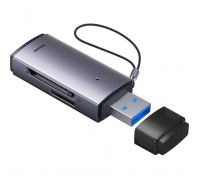 Зчитувач флеш-карт Baseus USB to SD/TF gray (WKQX060013)