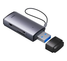 Зчитувач флеш-карт Baseus USB to SD/TF gray (WKQX060013)