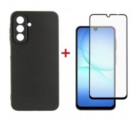 Чохол до мобільного телефона Dengos Carbon Kit for Samsung Galaxy A17 case + glass Black (DG-KM-160)