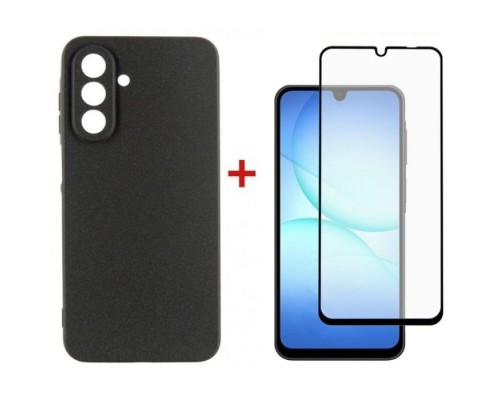 Чохол до мобільного телефона Dengos Carbon Kit for Samsung Galaxy A17 case + glass Black (DG-KM-160)