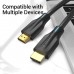 Кабель мультимедійний HDMI M to HDMI M 3.0m 8K60Hz cotton braided black Vention (AAUBI)