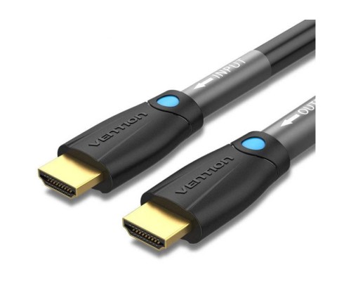 Кабель мультимедійний HDMI M to HDMI M 1.0m 4K60Hz cotton braided black zinc alloy Vention (ALMBF)