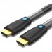 Кабель мультимедійний HDMI M to HDMI M 1.0m 4K60Hz cotton braided black zinc alloy Vention (ALMBF)