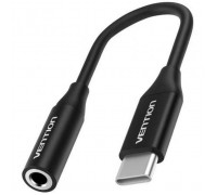 Перехідник USB-C M to 3.5mm F 0.1m DAC black Vention (BIHBA)