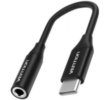 Перехідник USB-C M to 3.5mm F 0.1m DAC black Vention (BIHBA)