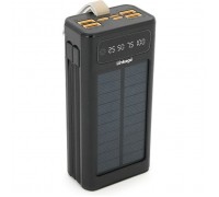 Батарея універсальна Linkage 30000mAh, Solar, 22.5W, cables Туре-С+Lighting, Black (LKP-46)