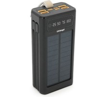 Батарея універсальна Linkage 30000mAh, Solar, 22.5W, cables Туре-С+Lighting, Black (LKP-46)