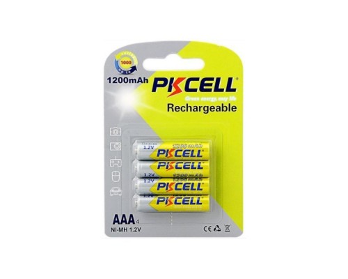 Акумулятор PkCell AAA R03 1200mAh 1.2V NiMH Rechargeable Battery, 4шт/бл (PC/AAA1200-4B)