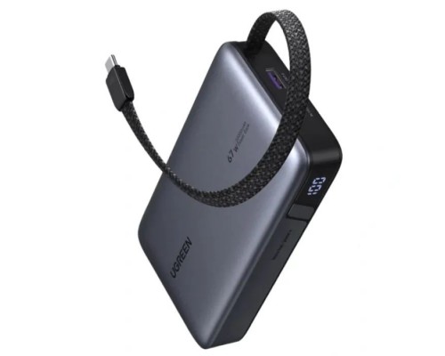 Батарея універсальна Ugreen 20000 mAh 67W Cable Space gray (U_55996B)