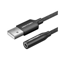 Звукова плата Vention USB AM to 3.5mm F 0.25m (4pin) 96kHz/24bit DSP noise reduction (CVEBC)