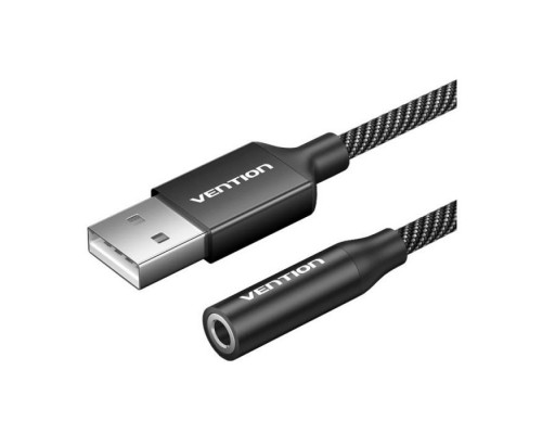 Звукова плата Vention USB AM to 3.5mm F 0.25m (4pin) 96kHz/24bit DSP noise reduction (CVEBC)