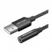 Звукова плата Vention USB AM to 3.5mm F 0.25m (4pin) 96kHz/24bit DSP noise reduction (CVEBC)