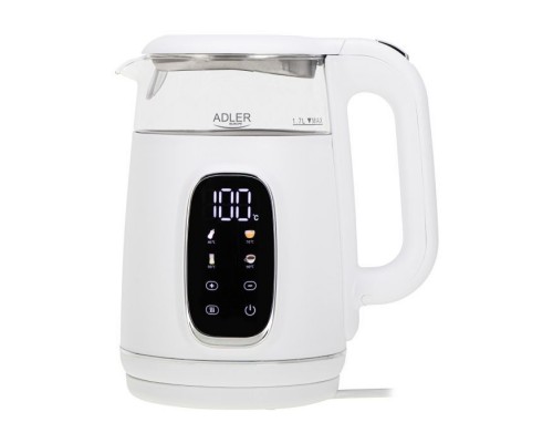Електрочайник Adler AD 1305 white silver