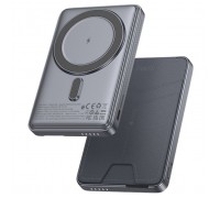 Батарея універсальна HOCO 5000mAh Title PD/20W Magnetic with stand + mini wallet Grey (Q46 / 714988)