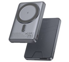 Батарея універсальна HOCO 5000mAh Title PD/20W Magnetic with stand + mini wallet Grey (Q46 / 714988)