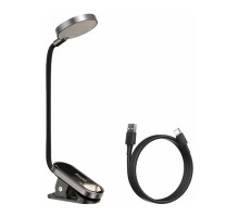 Настільна лампа Baseus Comfort Reading Mini Clip Lamp with battery Dark Gray (DGRAD-0G)