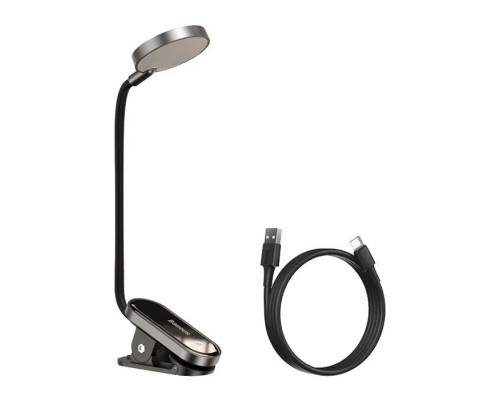 Настільна лампа Baseus Comfort Reading Mini Clip Lamp with battery Dark Gray (DGRAD-0G)