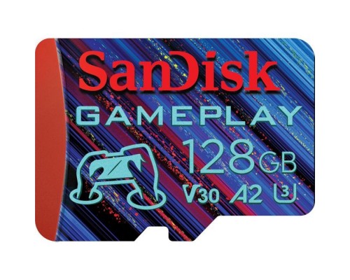 Карта пам'яті SanDisk 128GB microSD class 10 UHS-I U3 V30 A2 GamePlay (SDSQXAA-128G-GN6XN)