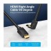 Кабель мультимедійний HDMI M to HDMI M 2.0m V2.0 4K60Hz 90° corner PVC black Vention (AARBH)