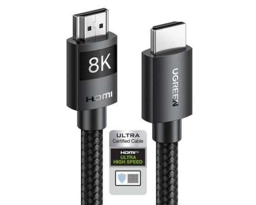 Кабель мультимедійний HDMI M to HDMI M 10.0m 8K60Hz 48Gbps braided Ugreen (95966)