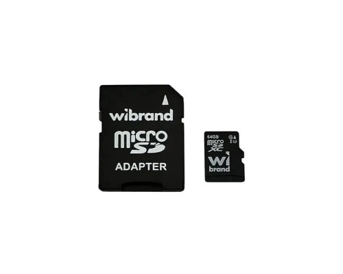 Карта пам'яті Wibrand 64GB mictoSD class 10 UHS-II (U3) V10 Read 80/Write 30 (WICDXU3/64GB-A)