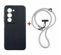 Чохол до мобільного телефона Dengos Case + Cross-body Strap Xiaomi Redmi 15 Black+Grey (DG-KM-CCRB-43)
