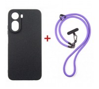 Чохол до мобільного телефона Dengos Case + Cross-body Strap Xiaomi Redmi A7 Pro Black+Purple (DG-KM-CCRB-52)