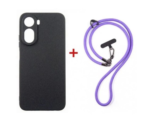 Чохол до мобільного телефона Dengos Case + Cross-body Strap Xiaomi Redmi A7 Pro Black+Purple (DG-KM-CCRB-52)
