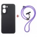 Чохол до мобільного телефона Dengos Case + Cross-body Strap Xiaomi Redmi A7 Pro Black+Purple (DG-KM-CCRB-52)