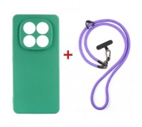 Чохол до мобільного телефона Dengos Case + Cross-body Strap Xiaomi Redmi Note 15 Pro 4G Mint+Purple (DG-KM-CCRB-40)