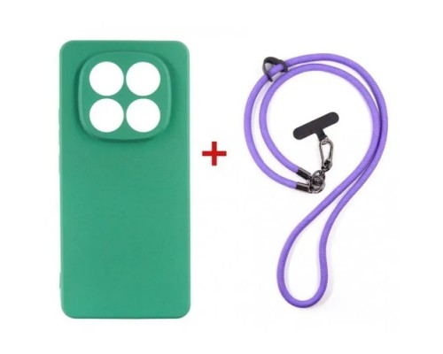 Чохол до мобільного телефона Dengos Case + Cross-body Strap Xiaomi Redmi Note 15 Pro 4G Mint+Purple (DG-KM-CCRB-40)