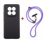 Чохол до мобільного телефона Dengos Case + Cross-body Strap Xiaomi Redmi Note 15 Black+Purple (DG-KM-CCRB-34)