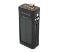 Батарея універсальна ACL 30000mAh, SOLAR, TypeC + Lighting, Black (PW-90B)