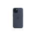 Чохол до мобільного телефона Apple iPhone 15 Silicone Case with MagSafe Storm Blue (MT0N3ZM/A)